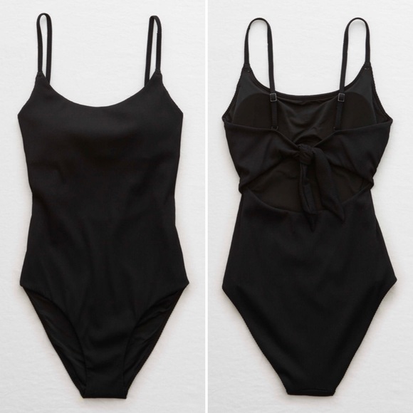 cheeky ribbed tie monokini swimsuit